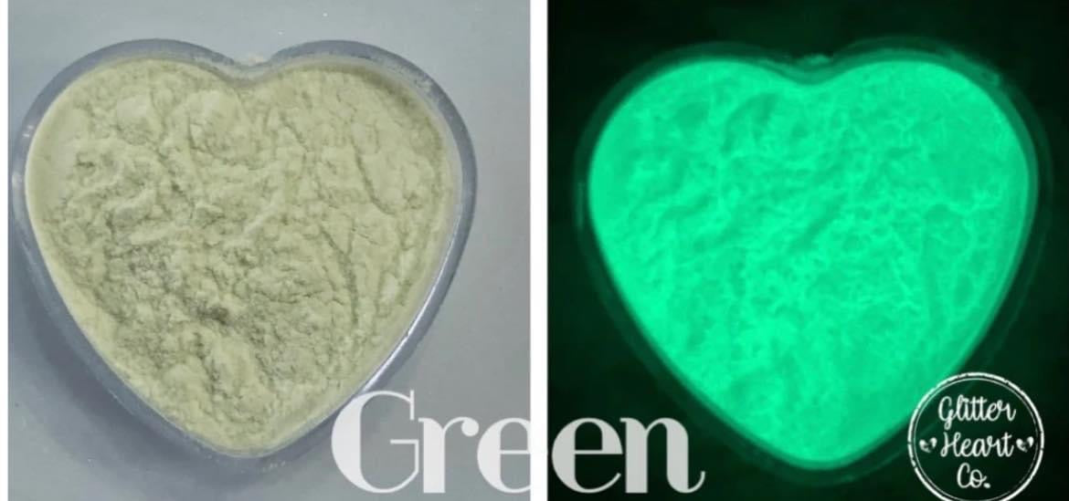 Green glow powder